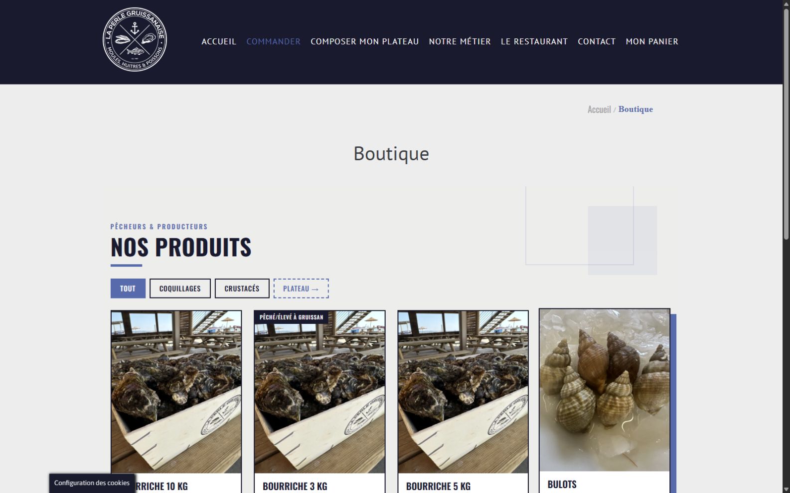 Boutique en ligne La Perle Gruissanaise